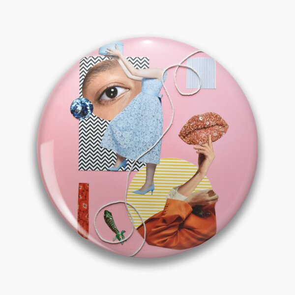 Item preview, "Fragmented Femininity" Pink Collage Handmade No AI designed and sold by AgAndOl.