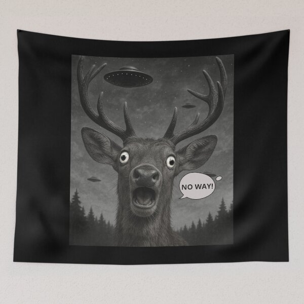 Item preview, Deer UFO Encounter | Forest Animal Alien Abduction Funny Sci-Fi designed and sold by Teez Haven.