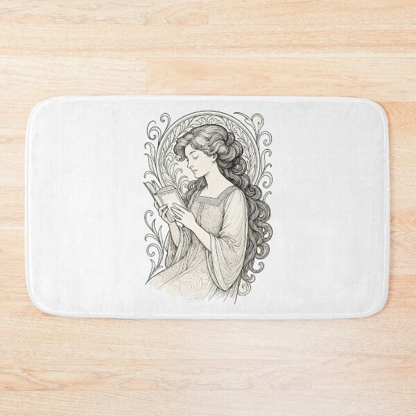 Item preview, Book Books Reading Woman Art Nouveau Gift designed and sold by Pineapple-Tree.