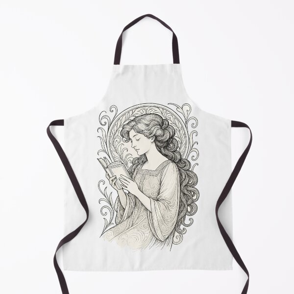 Item preview, Book Books Reading Woman Art Nouveau Gift designed and sold by Pineapple-Tree.
