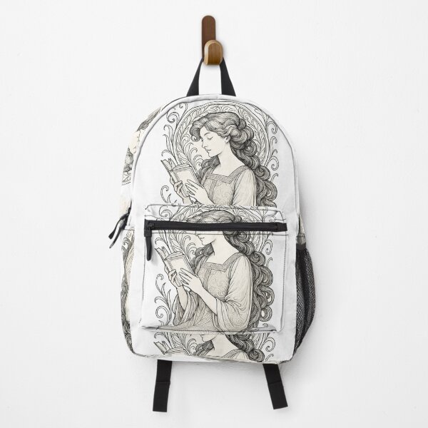 Item preview, Book Books Reading Woman Art Nouveau Gift designed and sold by Pineapple-Tree.