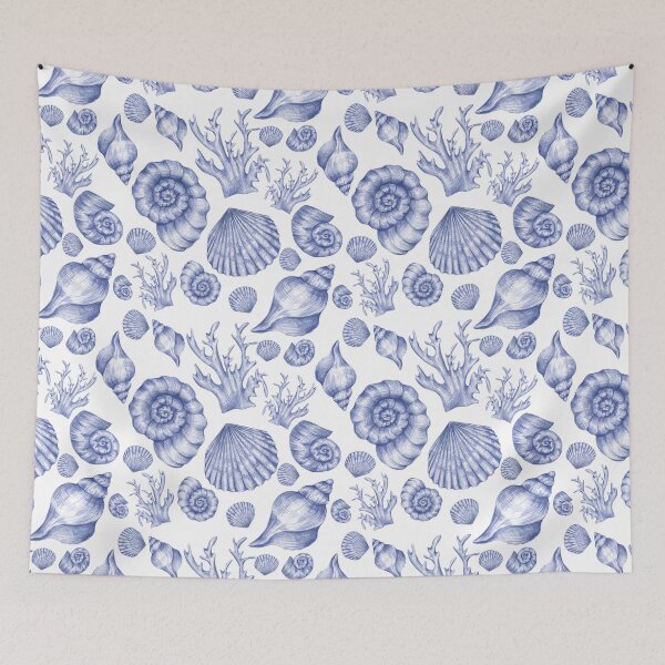 Item preview, Ocean Indigo Pattern designed and sold by AlisaArtDecor.