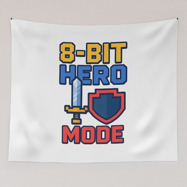 Item preview, Retro Gamer 8-Bit Hero Mode Pixel Art Design designed and sold by The-T-In-Retro.