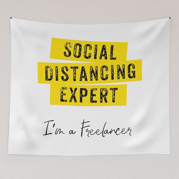 Item preview, Social Distancing Expert - Funny Freelancer Quote Design designed and sold by TeesHearts100.