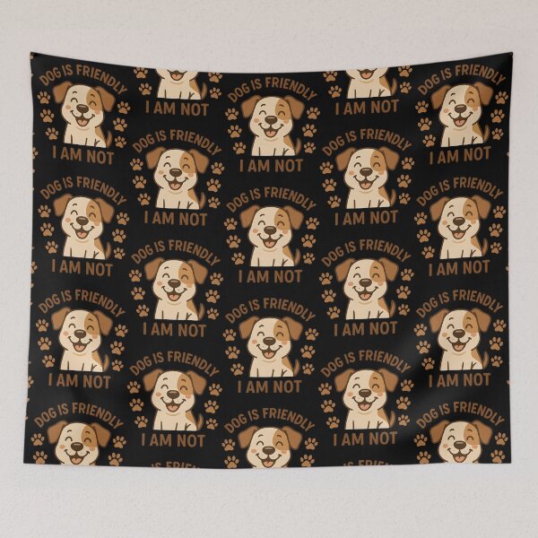Item preview, Dog Is Friendly I Am Not - Funny Dog Mom Sarcastic Quote designed and sold by LovelyEvaDesign.