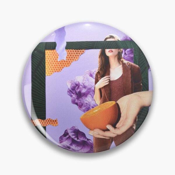 Item preview, "Through the Frame" Purple Handmade Collage No AI designed and sold by AgAndOl.