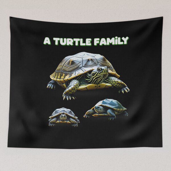 Item preview, A Turtle Family | Cute Eastern Mud Turtle Artwork for Nature & Animal Lovers designed and sold by ProDesignByMK.