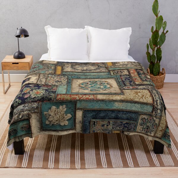 Item preview, Patchwork Oriental Motif Pattern designed and sold by HausKatz.