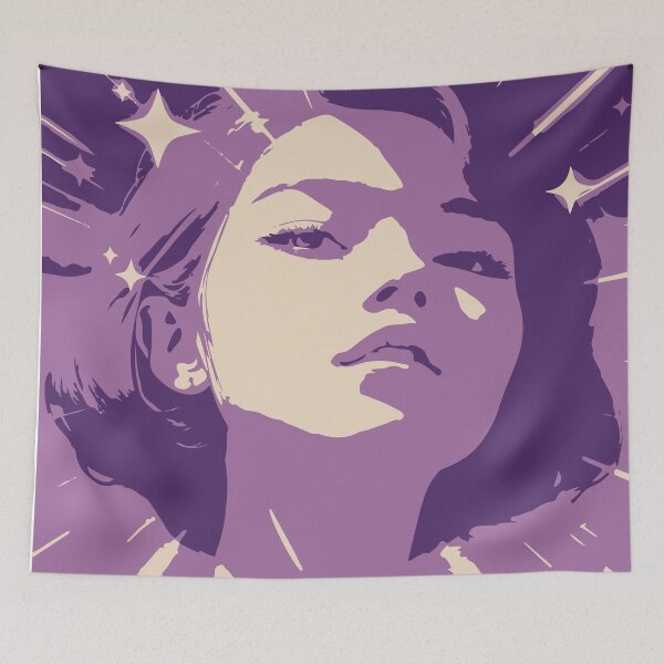 Item preview, dolled up radiant soul — Celestial Pop Art Portrait of a Strong Woman designed and sold by  Ojo de Lilith.