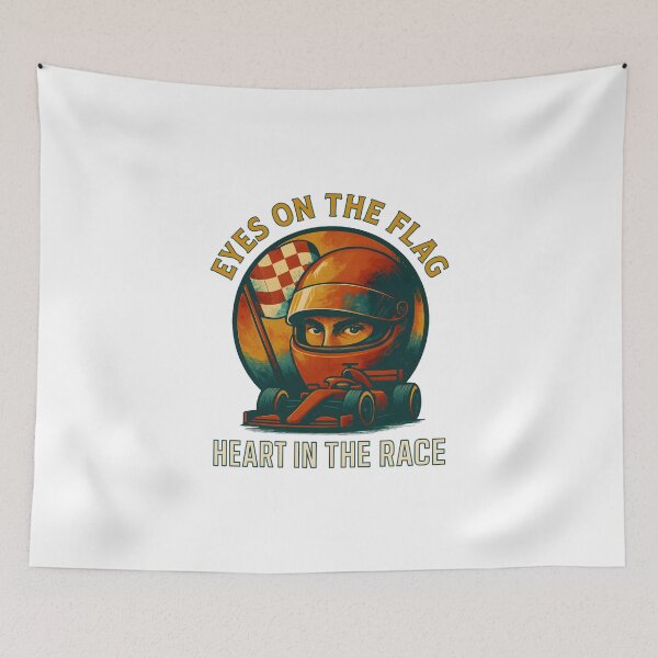 Item preview, Eyes on the Flag - Heart in the Race - Motorsport designed and sold by inkNext.