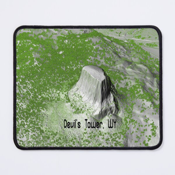 Item preview, Devil's Tower, Wyoming in Grey with Trees from SW designed and sold by gistinker.