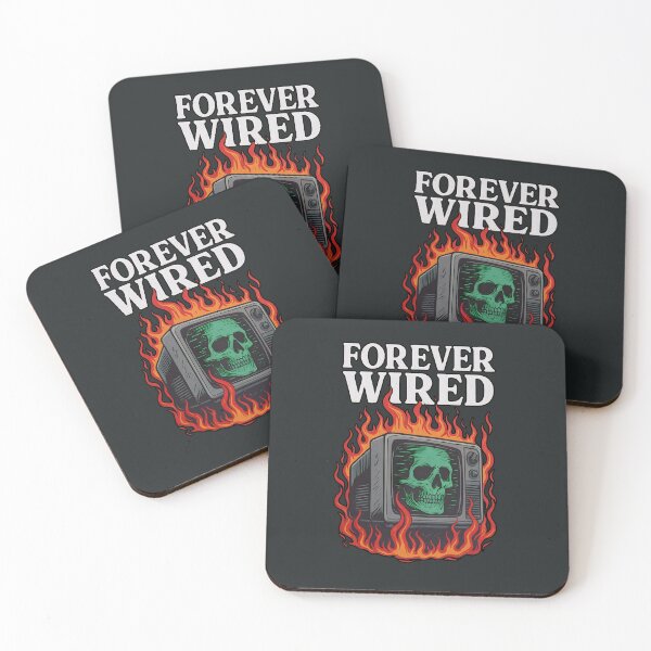Item preview, Forever Wired Skull TV Flames designed and sold by Shoot-The-Moon.