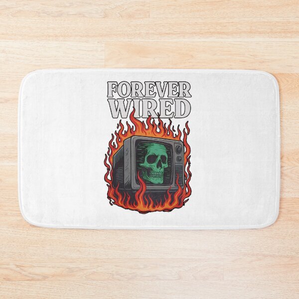 Item preview, Forever Wired Skull TV Flames designed and sold by Shoot-The-Moon.
