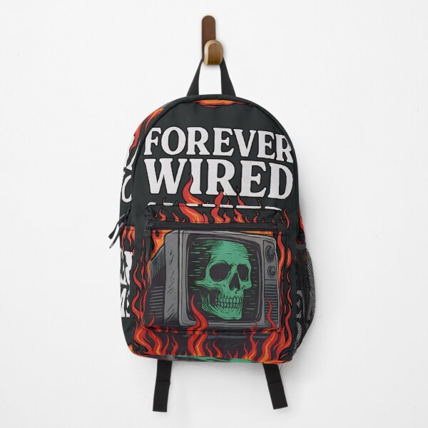 Item preview, Forever Wired Skull TV Flames designed and sold by Shoot-The-Moon.