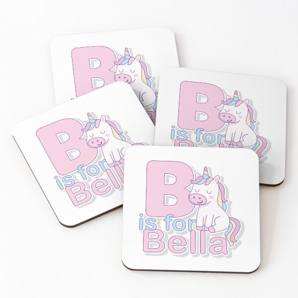 Item preview, Cute Pastel Letter B | Bella Name Unicorn Print designed and sold by FilizDesigner.
