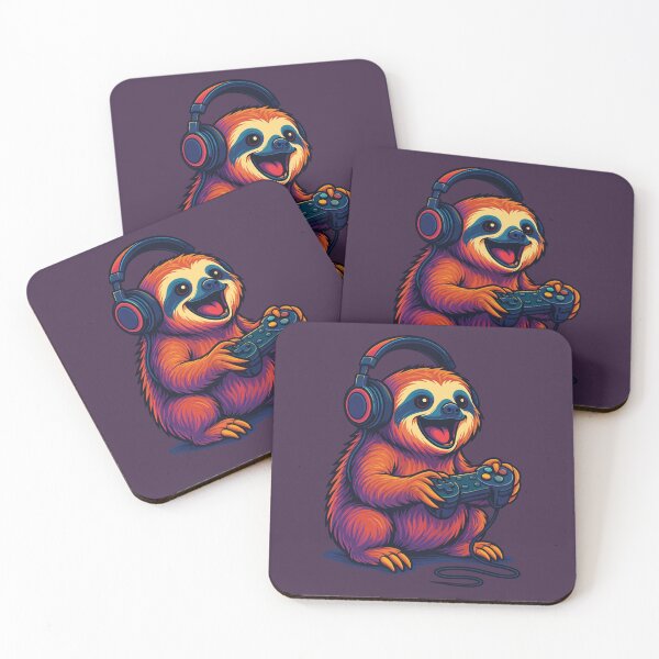 Item preview, Sloth Gamer Awawa Video Games Funny designed and sold by d247.