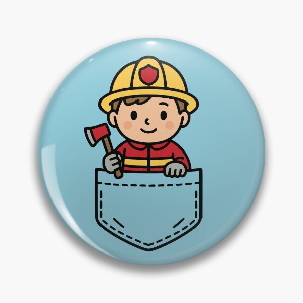 Item preview, Funny Boy Firefighter Pocket Pal Cute Fireman Rescue Hero designed and sold by chrisrivait.