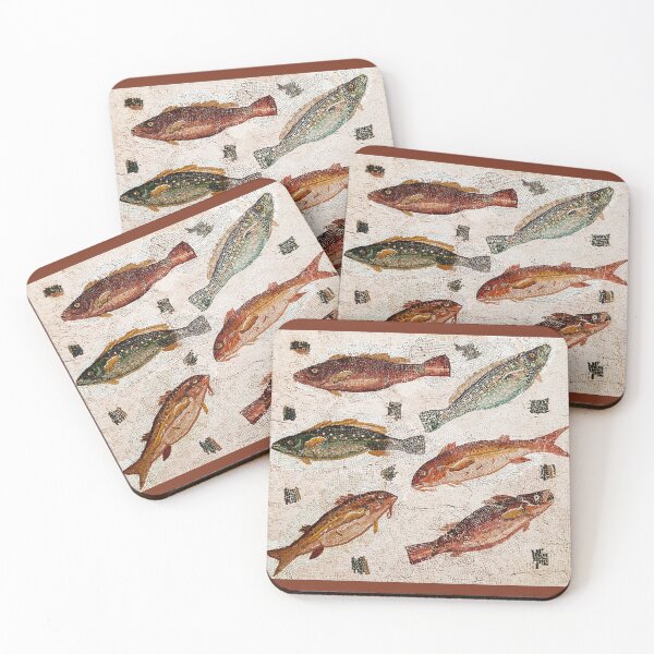 Item preview, ANTIQUE ROMAN MOSAICS, FISHES,OCEAN SEA LIFE SCENE  designed and sold by BulganLumini.