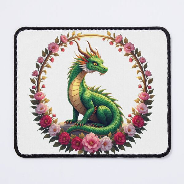 Item preview, Dragon With Flowers Artwork designed and sold by Planetporridge.