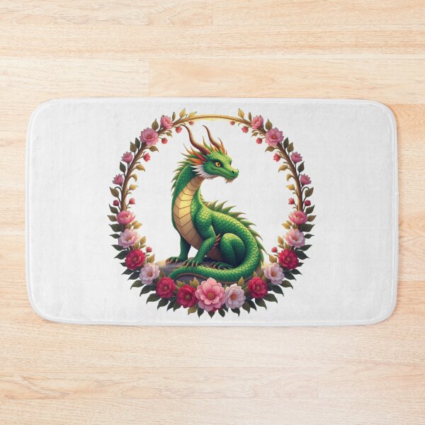 Item preview, Dragon With Flowers Artwork designed and sold by Planetporridge.