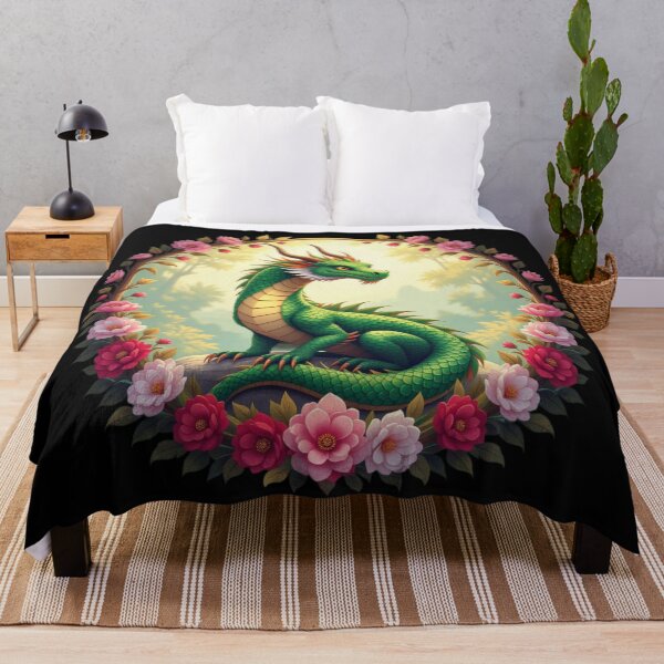 Item preview, Dragon With Flowers Art designed and sold by Planetporridge.