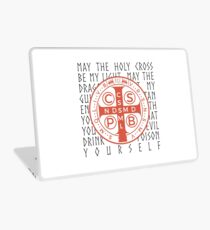 St. Benedict Prayer katholische religiöse Geschenke Laptop Skin