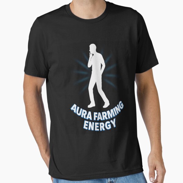 Item preview, Aura Farming Energy – Minimalist TikTok Trend T‑Shirt designed and sold by EveryMeme.