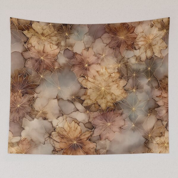 Item preview, Elegant Asanoha Floral Pattern designed and sold by HausKatz.