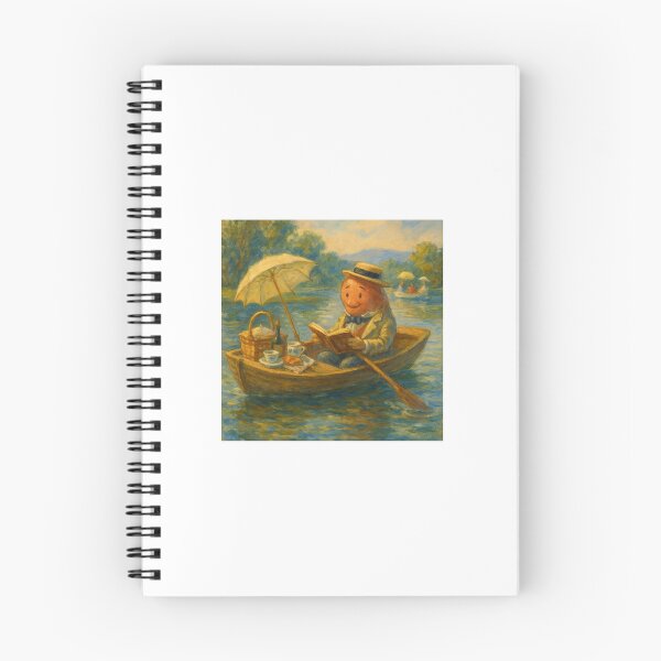 Item preview, “Kidney Rowing on a Serene Lake – Vintage 1900s Picnic Art” designed and sold by Sabbara.
