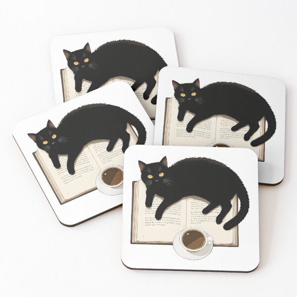 Item preview, Black Cat Book Coffee designed and sold by FieldScent.