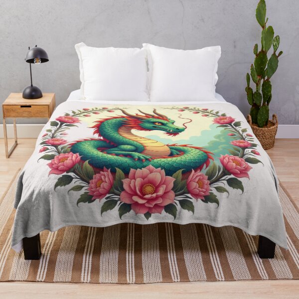 Item preview, Dragon In Flowers Art designed and sold by Planetporridge.