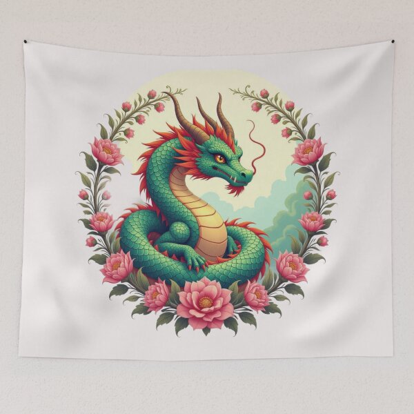 Item preview, Dragon In Flowers Art designed and sold by Planetporridge.