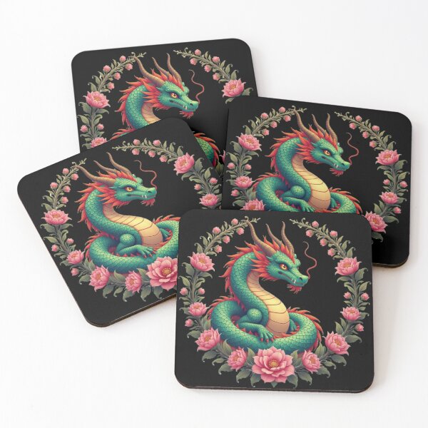 Item preview, Dragon In Flowers Artwork designed and sold by Planetporridge.