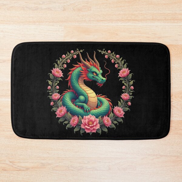 Item preview, Dragon In Flowers Artwork designed and sold by Planetporridge.