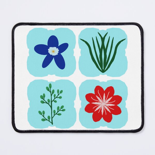 Item preview, Colorful Floral Grid with Red and Blue designed and sold by Onulodesign.