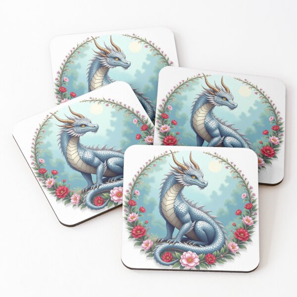 Item preview, Dragon And Flowers designed and sold by Planetporridge.