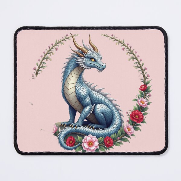 Item preview, Dragon And Flowers Artwork designed and sold by Planetporridge.