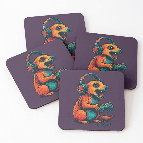 Item preview, Meerkat Gamer Awawa Video Games Funny designed and sold by d247.