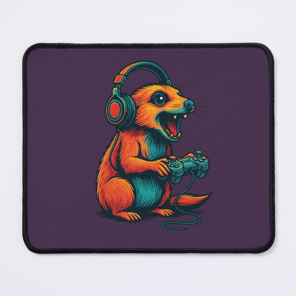 Item preview, Meerkat Gamer Awawa Video Games Funny designed and sold by d247.