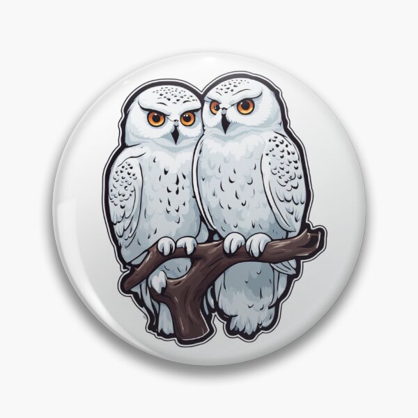 Item preview, Pair of Snowy Owls designed and sold by FamiliarPufferfish.