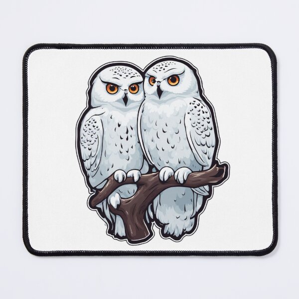 Item preview, Pair of Snowy Owls designed and sold by FamiliarPufferfish.