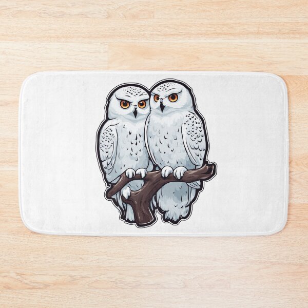 Item preview, Pair of Snowy Owls designed and sold by FamiliarPufferfish.