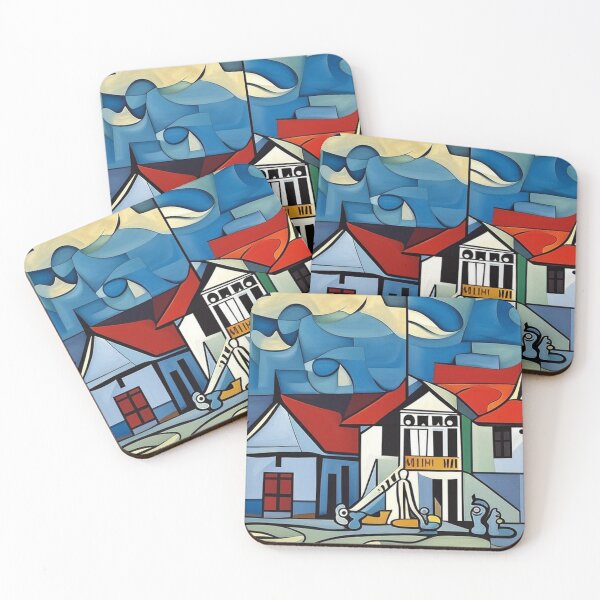 Item preview, Abstract Cubist Village with Traditional Architecture designed and sold by PolyVision Siam Studio.
