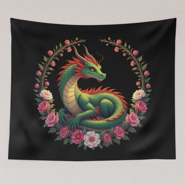 Item preview, Flower Dragon Art designed and sold by Planetporridge.