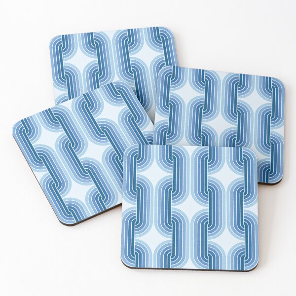 Item preview, 1970s geometric pattern. Mid-century modern, retro, blue colors. designed and sold by iclipart.