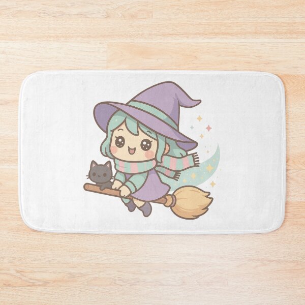 Item preview, Starry Witch & Cat – Kawaii Halloween designed and sold by POPDOTSHOP.