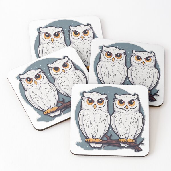 Item preview, Two Snowy Owls designed and sold by FamiliarPufferfish.