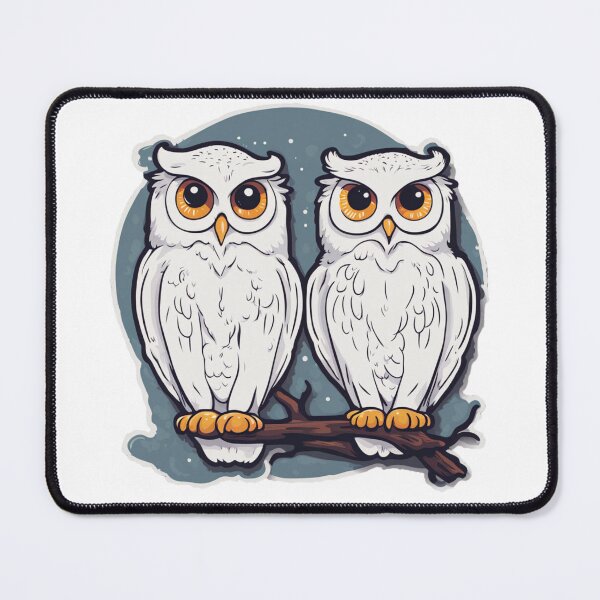 Item preview, Two Snowy Owls designed and sold by FamiliarPufferfish.