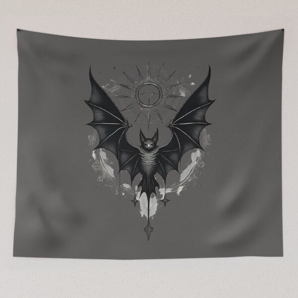 Item preview, Gothic Bat Tattoo Design | Dark Art with Occult Symbol & Wings designed and sold by ProDesignByMK.