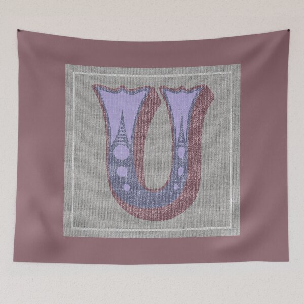 Item preview, Vintage Circus Monogram “U” – Linen Texture Alphabet Letter Print designed and sold by Deliberate Creations.